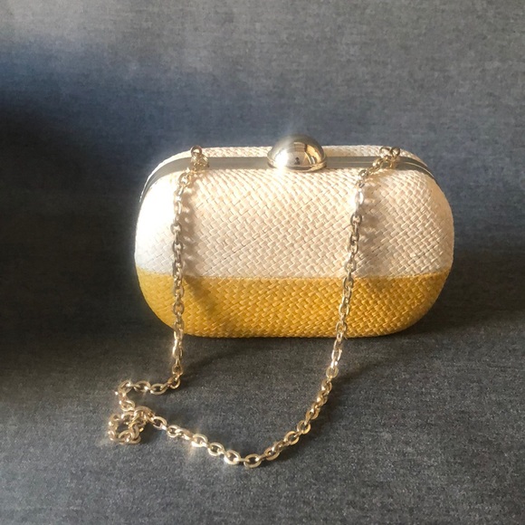 Ivory and Yellow Clutch - Picture 3 of 3